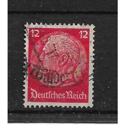 Germany.SG500B 12pf Pres van Hindenburg (Red).Fine Used.Nov21