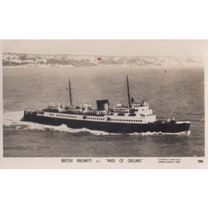 British Railways Maid Of Orleans Boat Ship Vintage Real Photo Postcard