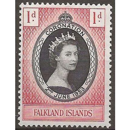 Falkland Islands 1953 SG186 1d Coronation Unmounted Mint.