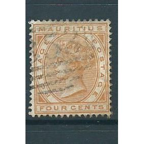 mauritius stamps sg104 sg 104 crown ca used scarer shade orange
