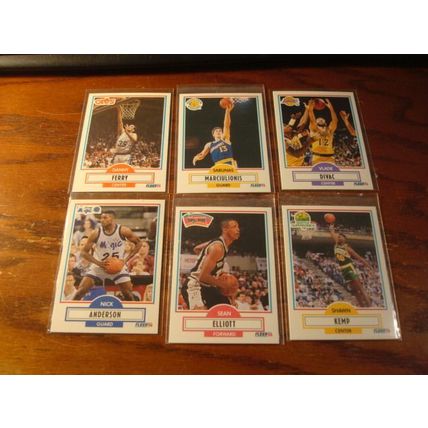 1990 Fleer, 6-Cards, All Rookies, FERRY/DIVAC/KEMP, ++