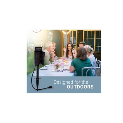BLACK+DECKER Garden Stake 6 Grounded Outlets Tools Timer Waterproof Outlet Timer