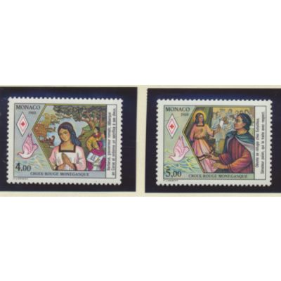 Monaco Stamps Scott #1643 To 1644, Mint Never Hinged