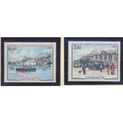 Monaco Stamps Scott #1638 To 1639, Mint Never Hinged