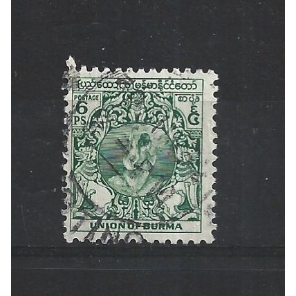 Burma.SG101 6p Dancer (Green).Fine Used.Jul25g
