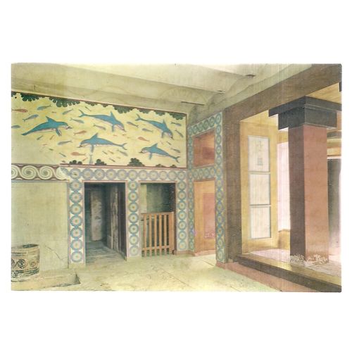 QUEEN'S MEGARON, KNOSSOS .used postcard. 1984 postmark =