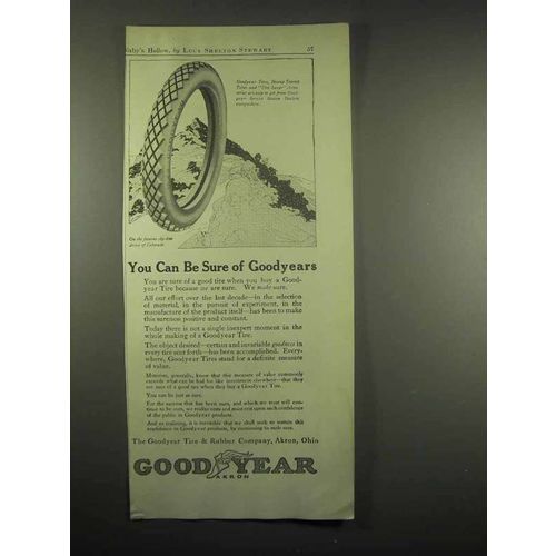 1917 Goodyear Tires Ad - You Can Be Sure