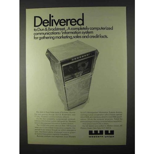 1966 Western Union Ad - Delivered to Dun & Bradstreet