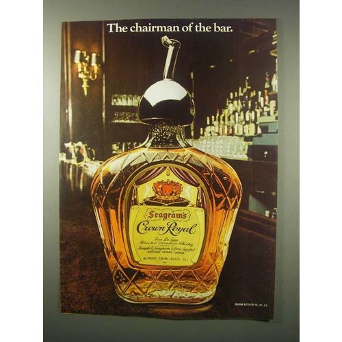 1979 Seagram's Crown Royal Whisky Ad - Chairman of bar