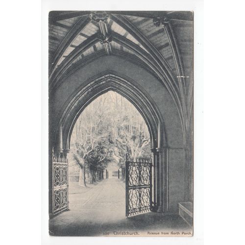 Avenue from North Porch Christchurch Postcard Dorset Victoria Series 1597