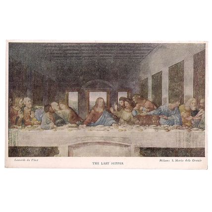 THE LAST SUPPER by Leonardo Da Vinci unused postcard Medici Society #