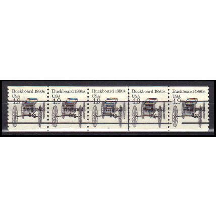 2124a 4.9c Buckboard Very Fine MNH Dry Gum PNC 2/5 Gap 1R X0558