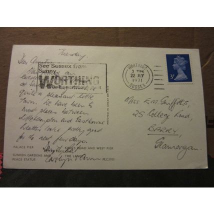 multiview, BRIGHTON, SUSSEX used vintage postcard 1971 pm =