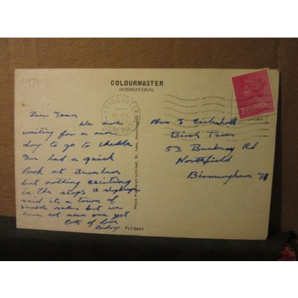 multiview, CHEDDAR, SOMERSET used postcard Colourmaster 1971 pm pixie #