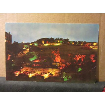 SOUTHERN SLOPE BY NIGHT , ILFRACOMBE, DEVON used postcard 1970 pm =