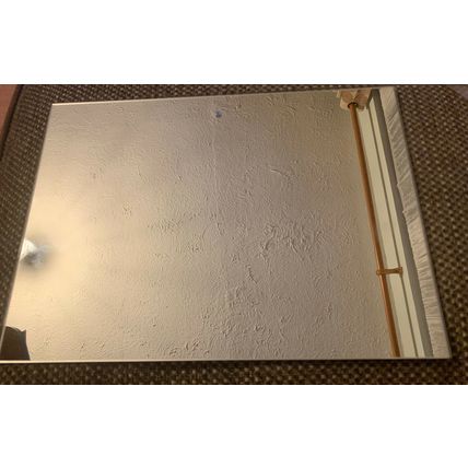 Frameless Glass Mirror With Hole for Hanging in Bathroom/ Livingroom 35X25cm
