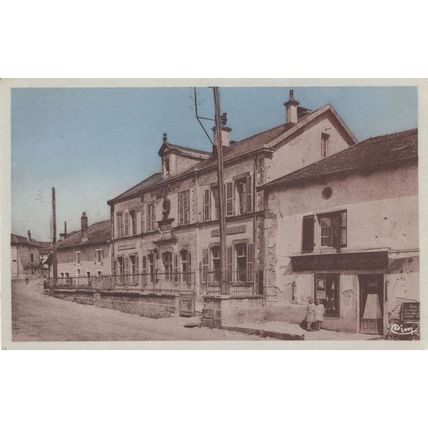 Darnieulles La Mairie Early Colour Children Noses on Window Postcard