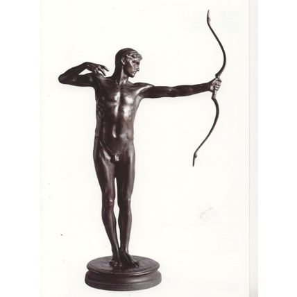 Hamo Thornycroft Teucer Cupid Statue London Gallery Victorian Postcard