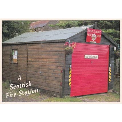 Alchiltibui Scottish Miniature Fire Station Ulapool Scotland Rare Postcard