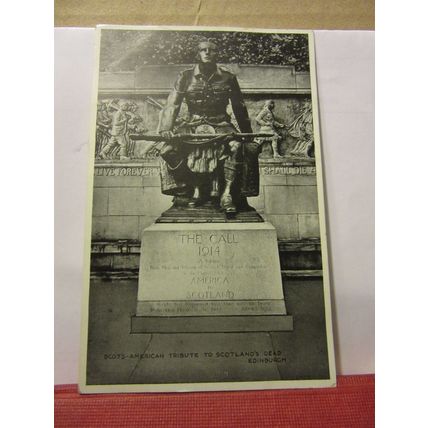 SCOTS-AMERICAN WAR MEMORIAL EDINBURGH, Scotland unused postcard E T W Dennis =
