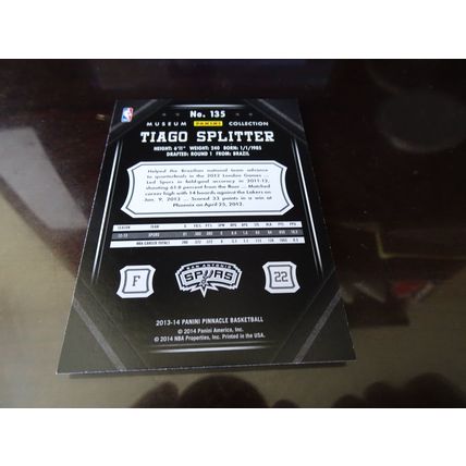 2013-14 Pinnacle Museum Collection Basketball Card # 135 Tiago Splitter NM (SB)