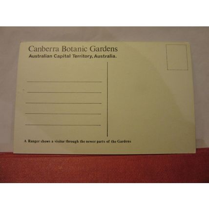 RANGER, BOTANIC GARDENS, CANBERRA, AUSTRALIA unused postcard =