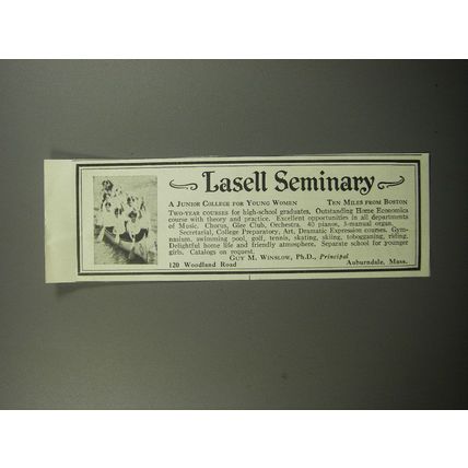 1932 Lasell Seminary Ad - A Junior College for Young Women Ten Miles From Boston