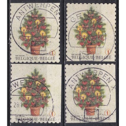 BELGIE / BELGIUM 3734 a b c ° 4 ZEGELS UIT BOEKJE 83 (L22)