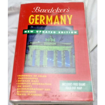 Baedeker's Germany By Karl Baedeker 1st English edition& free Giant foldout map