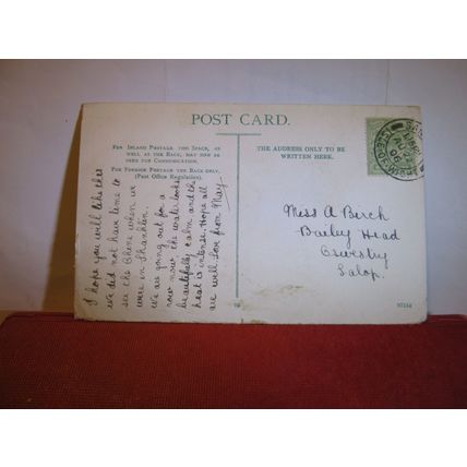 CHINE FALL, SHANKLIN, Isle of Wight used antique postcard 1906 pm =