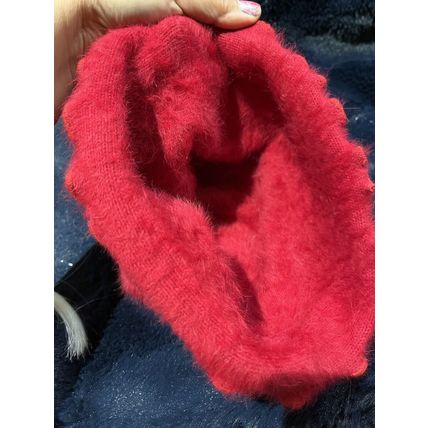 Red Fashionable Hat! Small has holes & Sracthes on the leather on the side,.