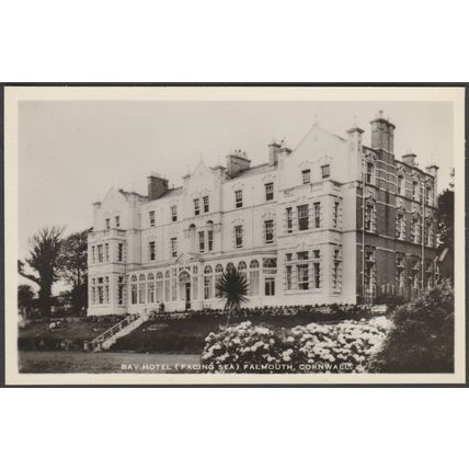 Bay Hotel (Facing Sea), Falmouth, Cornwall, c.1960 - Southwoods RP Postcard