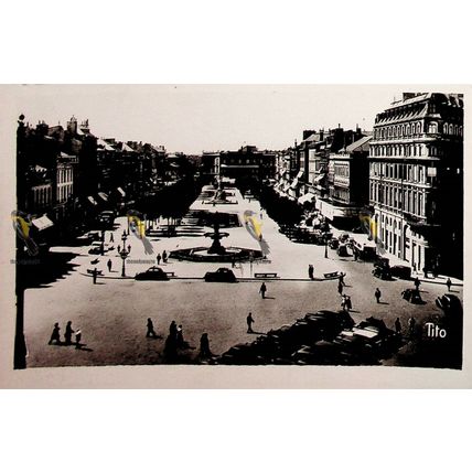 Bordeaux, Les Allees De Tourny, France, RP TITO Postcard