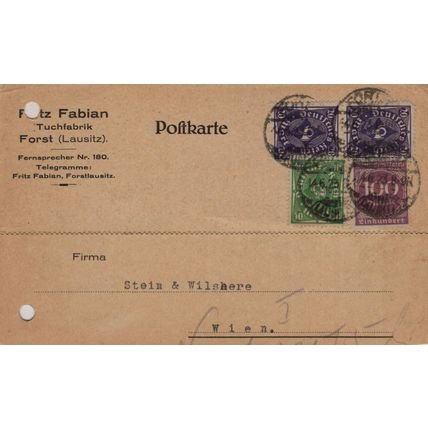 Fritz Fabian Cloth Factory Lausitz Germany Old Signed Advertising Postcard