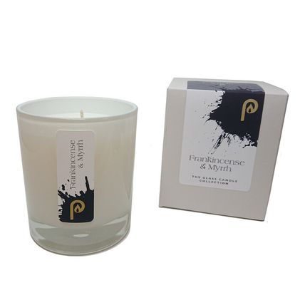 Candle in a Jar Glass Candle white - Frankincense & Myrrh by Pintail Candles