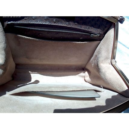 Vintage 1960's Brown Hand Bag - Mock Ostrich Skin