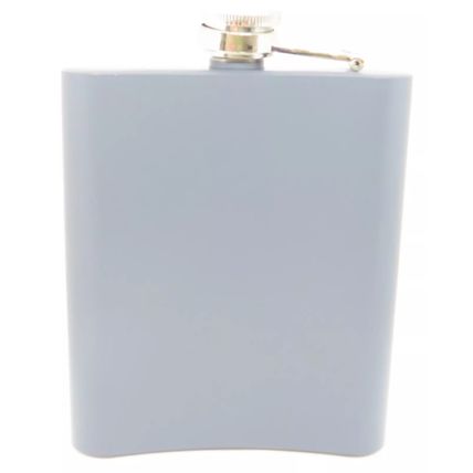 His Lordships Tipple Hip Flask Metal Grey 12 CM Screw Top Lid 7 0z Capacity