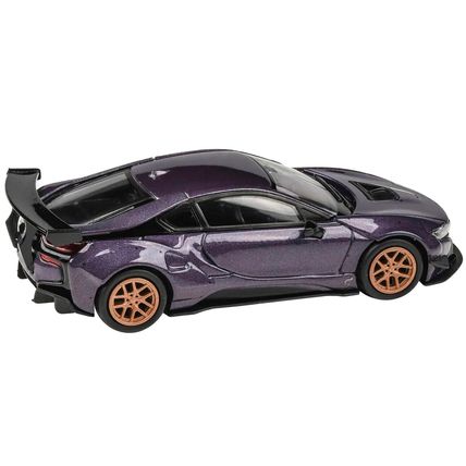 BMW i8 Liberty Walk Twilight Purple Metallic with Gold Wheels 1/64 Diecast Mo...