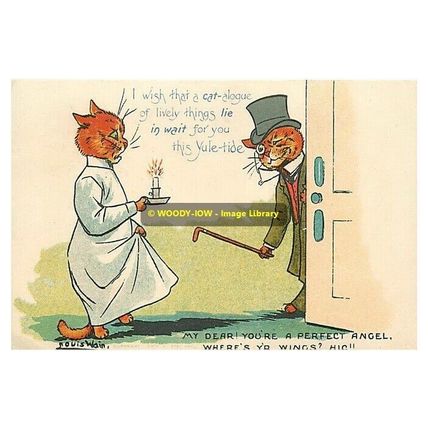 rp10182 - Louis Wain Cats - A Perfect Angel - print 6x4