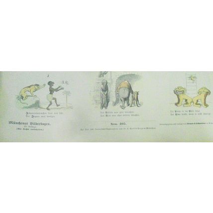 1890 Naturgeschichtliches Alphabet - Münchener Bilderbogen N. 405; Wilhelm Busch
