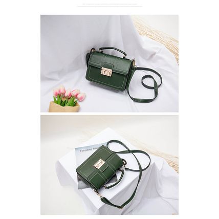 Women's Vintage Leather Tote Shoulder Handbag Green