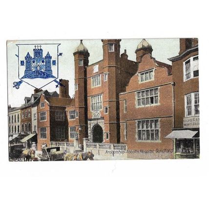 Archbishop Abbott's Hospital, Guildford, Surrey, Postcard.