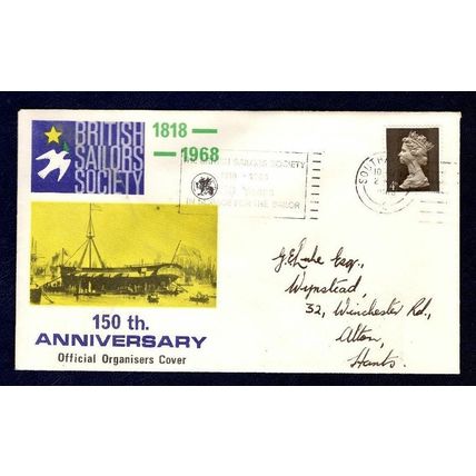 British Sailors Society 150th Anniversary Official Organisers Cover 1968