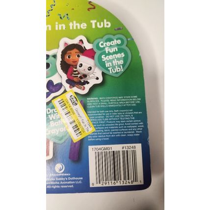 Netflix Dreamworks Gabby's Dollhouse Fun In The Tub Foam Crayon Mesh Bag Pcs KR