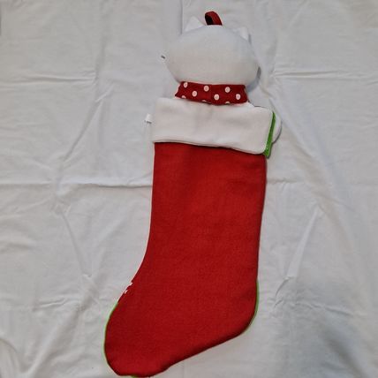 CAT PLUSH 24" "Meowy Christmas" STOCKING Stuffed Kitty dei