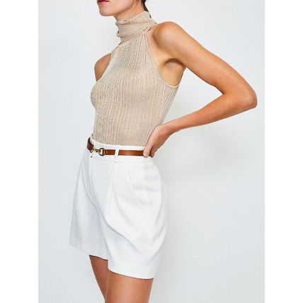 KAREN MILLEN Knitted Rib Roll Neck Sleeveless Top BNWT