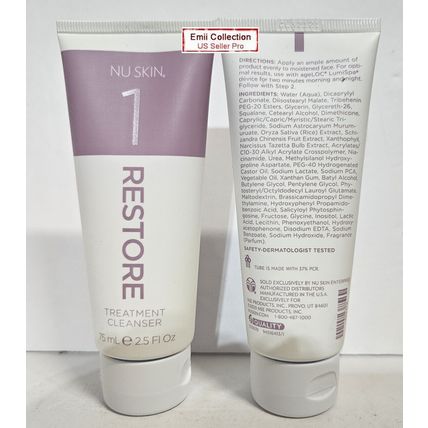 Nu Skin Nuskin 1 Restore Treatment Cleanser Sealed 2.5fl oz 75ml (2 Tubes)