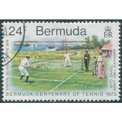 Bermuda 1973 24c Lawn Tennis Centenary SG302 used