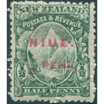Niue 1902 ½d green Perf 14 SG8 unused