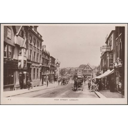 High Street, Ledbury, Herefordshire, 1912 - Tilley's RP Postcard